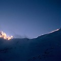 Stoki Elbrusa przed zachodem słońca